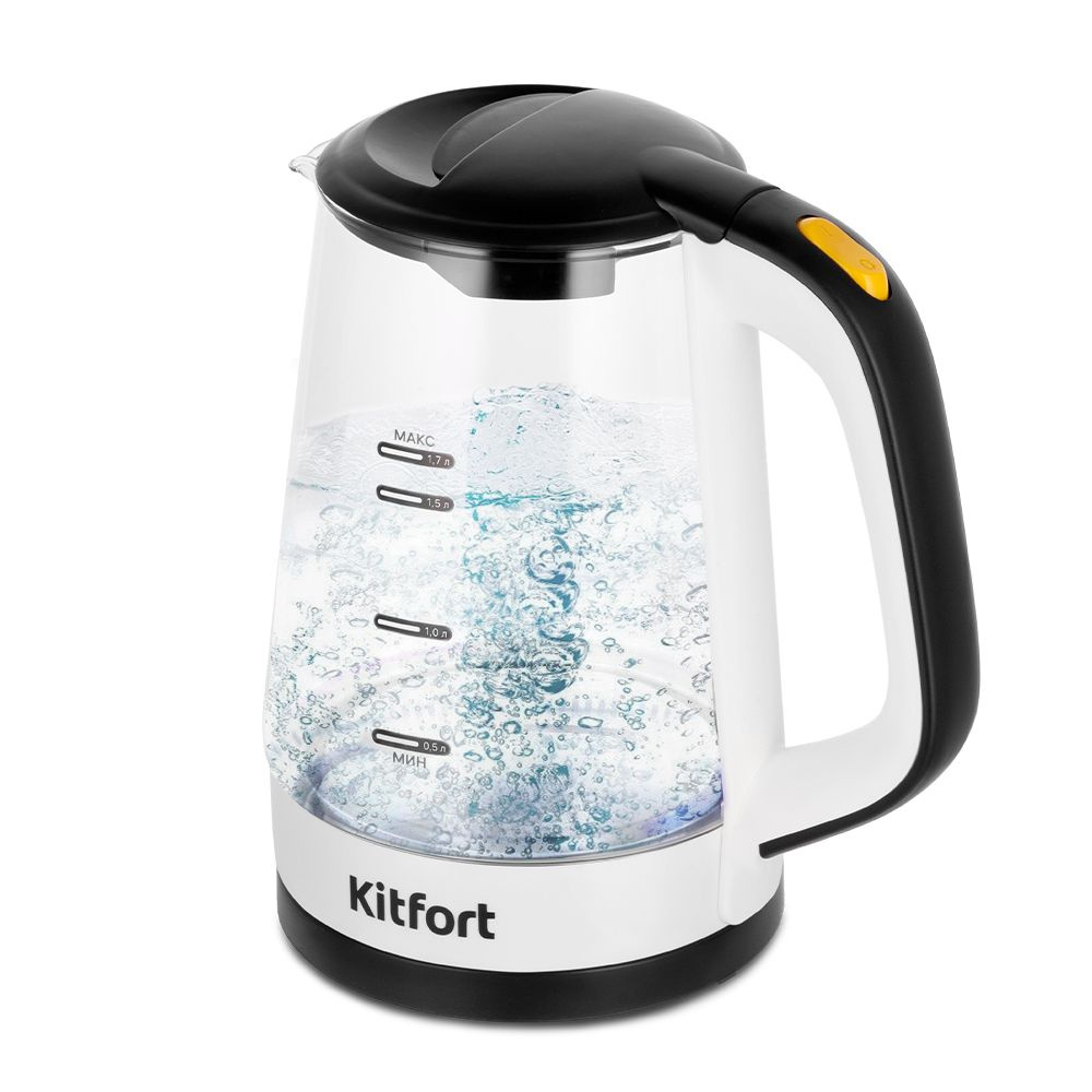 Kitfort Электрический чайник КТ-6635, белый, черный #1