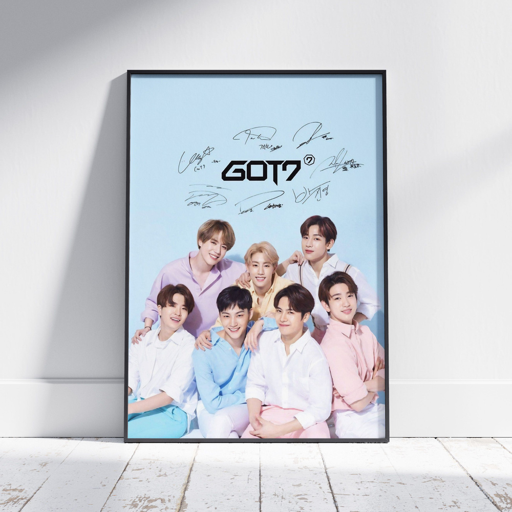 Плакат на стену для интерьера GOT7 (Общее 12) - Постер по K-POP музыке формата А4 (21x30 см)  #1