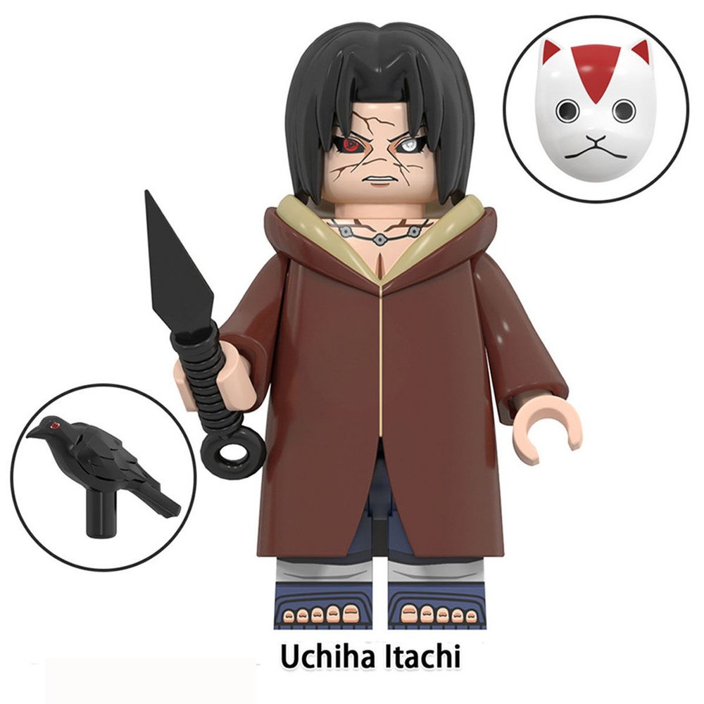 фигурок Конструктор Миницигулы (совместимы с лего), аниме Наруто (Naruto)-Uchiha Itachi(4.5см, пакет)-M14 #1