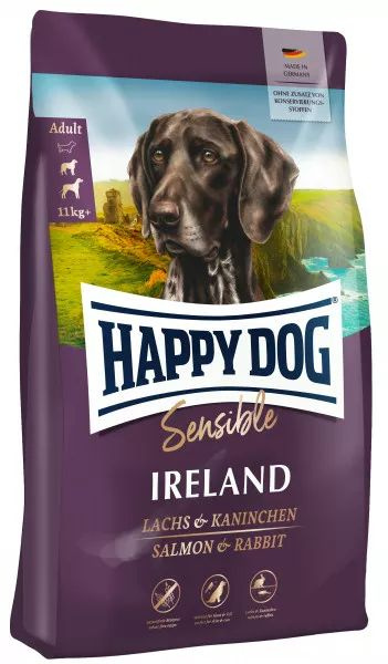 Happy Dog Sensible Ireland для собак с чувствительной кожей и шерстью с лососем и кроликом (2.8 кг.) #1