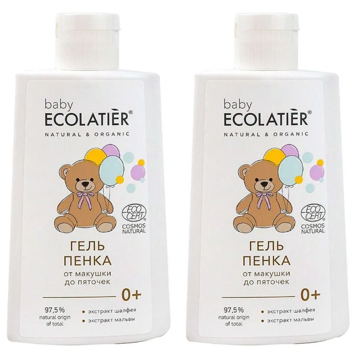 Ecolatier baby Гель пенка От макушки до пяточек, Baby 0+, 250мл., 2 уп.  #1