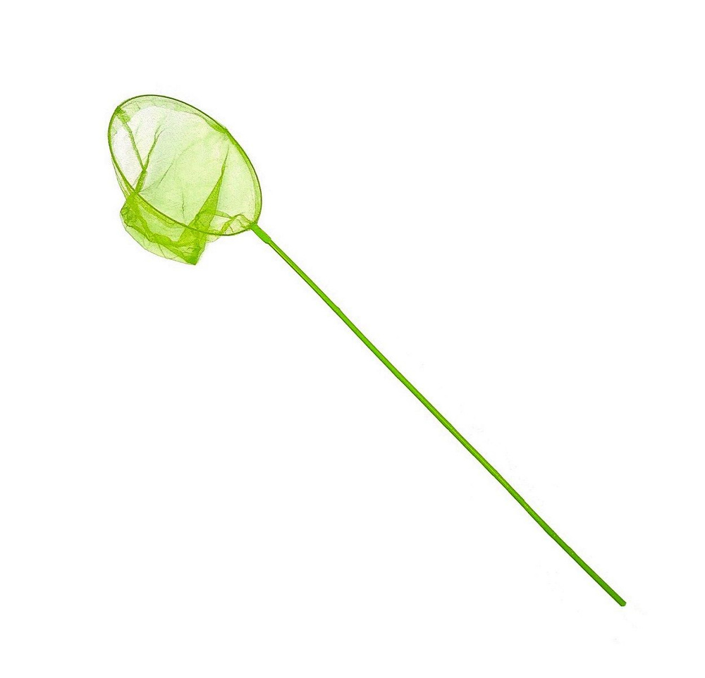 Сачок для бабочек на бамбуковой ручке зеленый L-91 D-19,5 см  #1
