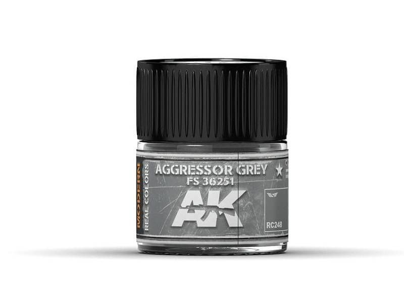 Акриловая лаковая краска AK Interactive Real Colors. Aggressor Grey FS 36251. 10 мл  #1