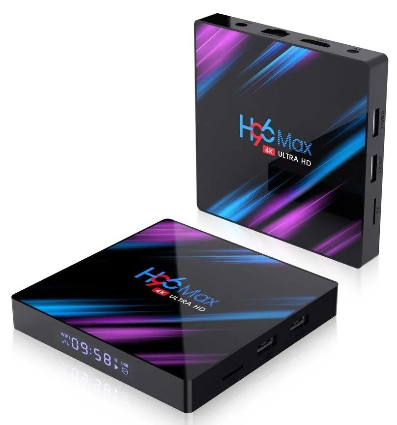 Vontar Медиаплеер H96 Max 4GB 32GB Android, 4 ГБ/32 ГБ, Bluetooth, Wi-Fi, черный #1