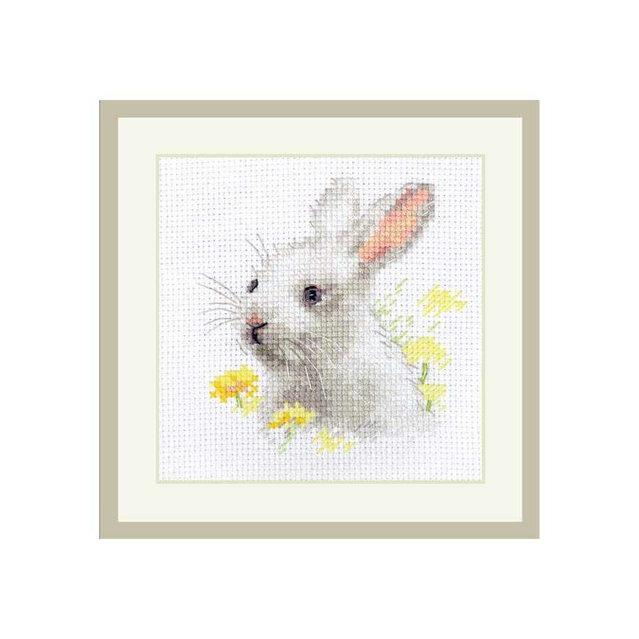 Набор для вышивания Алиса "Белый крольчонок" 9х9 см #1