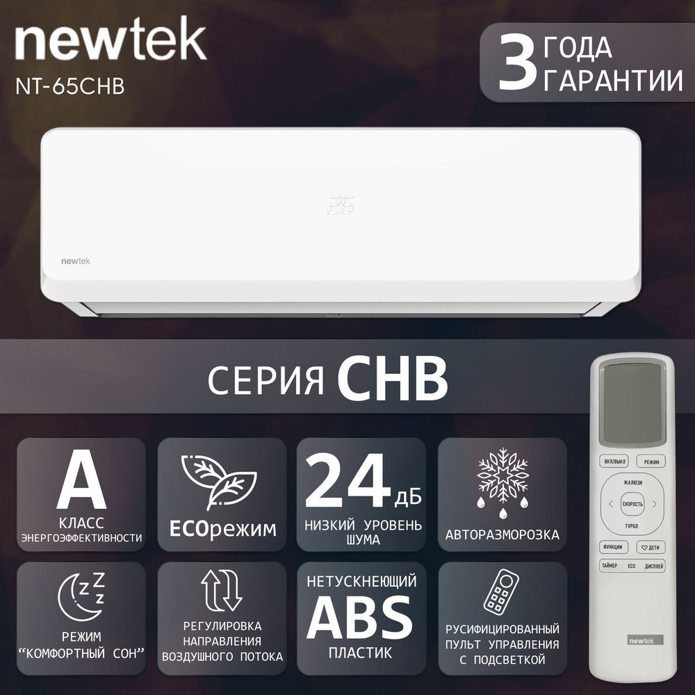 Сплит-система NewTek NT-65CHB18, для помещения до 57 кв.м. #1