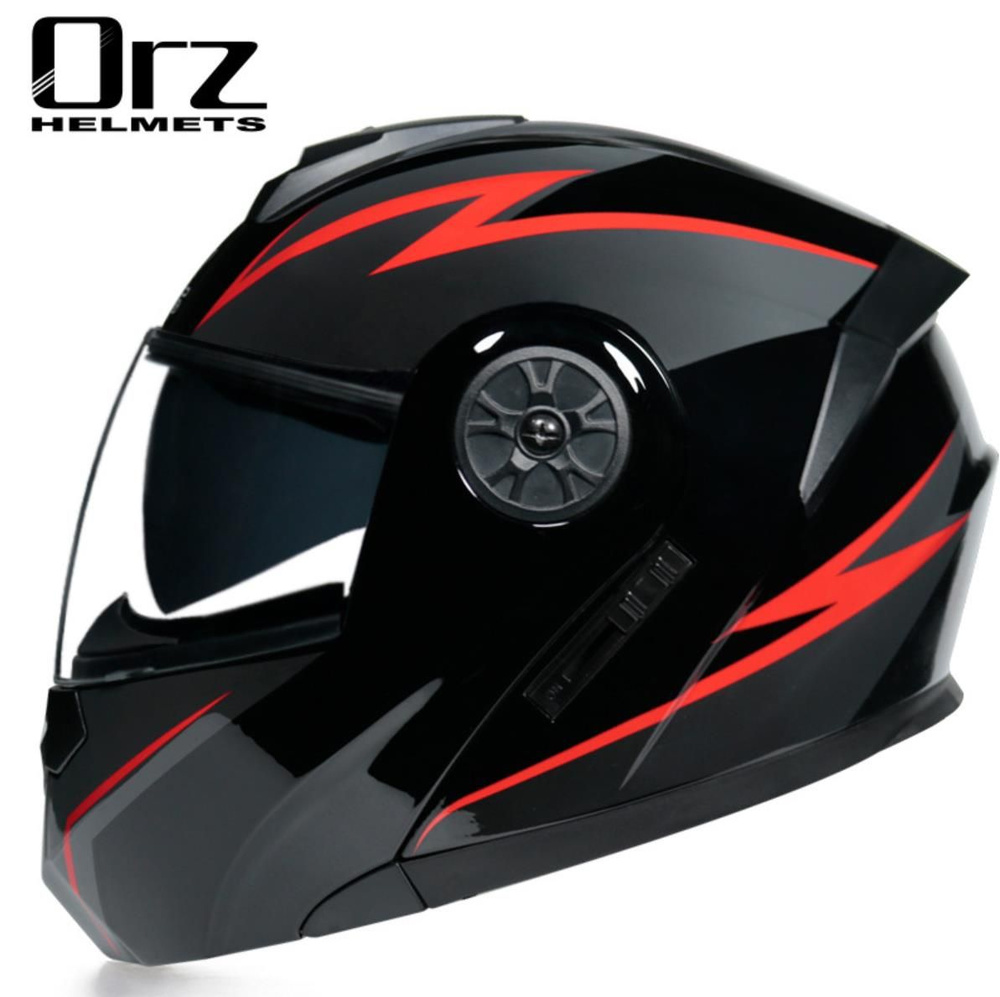 Orz HELMETS Мотошлем, цвет: коричнево-красный, размер: XL #1