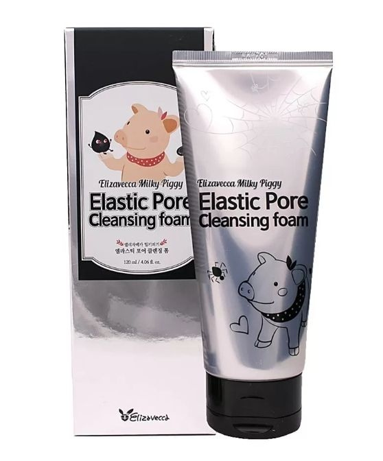 Маска-пенка для умывания и очищения пор Elizavecca Milky Piggy Elastic Pore Cleansing Foam, 120мл.  #1
