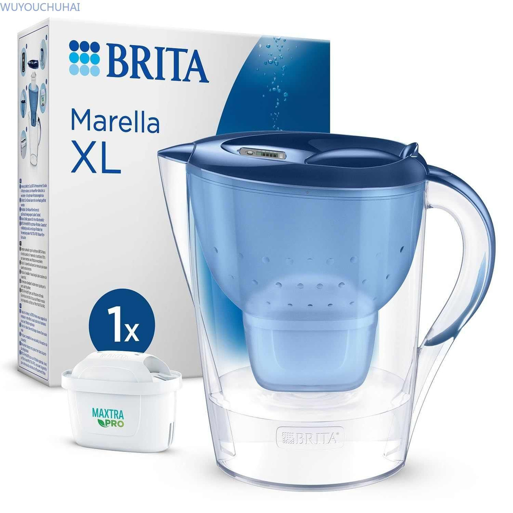 Кувшин с фильтром для воды BRITA Marella XL, 3,5 л с 1 сменным картриджем MAXTRA PRO (система 3-кратной #1