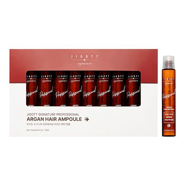 Jigott Signature Professional Argan Hair Ampoule Сыворотка для волос с аргановым маслом 10*13мл  #1