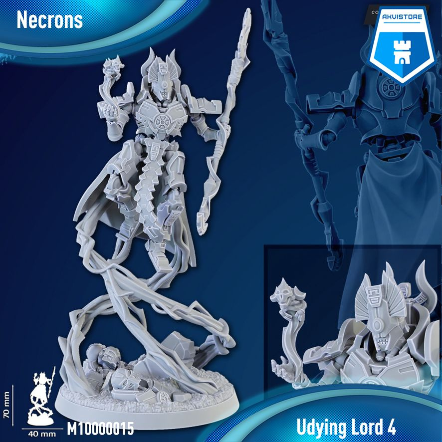 Некроны (Necrons) - Udying Lord 4 32 мм миниатюра 3D печать Warhammer 40000 #1
