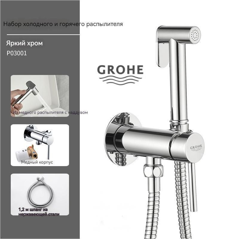 GROHE - Смеситель однорычажный с гигиеническим душем #1