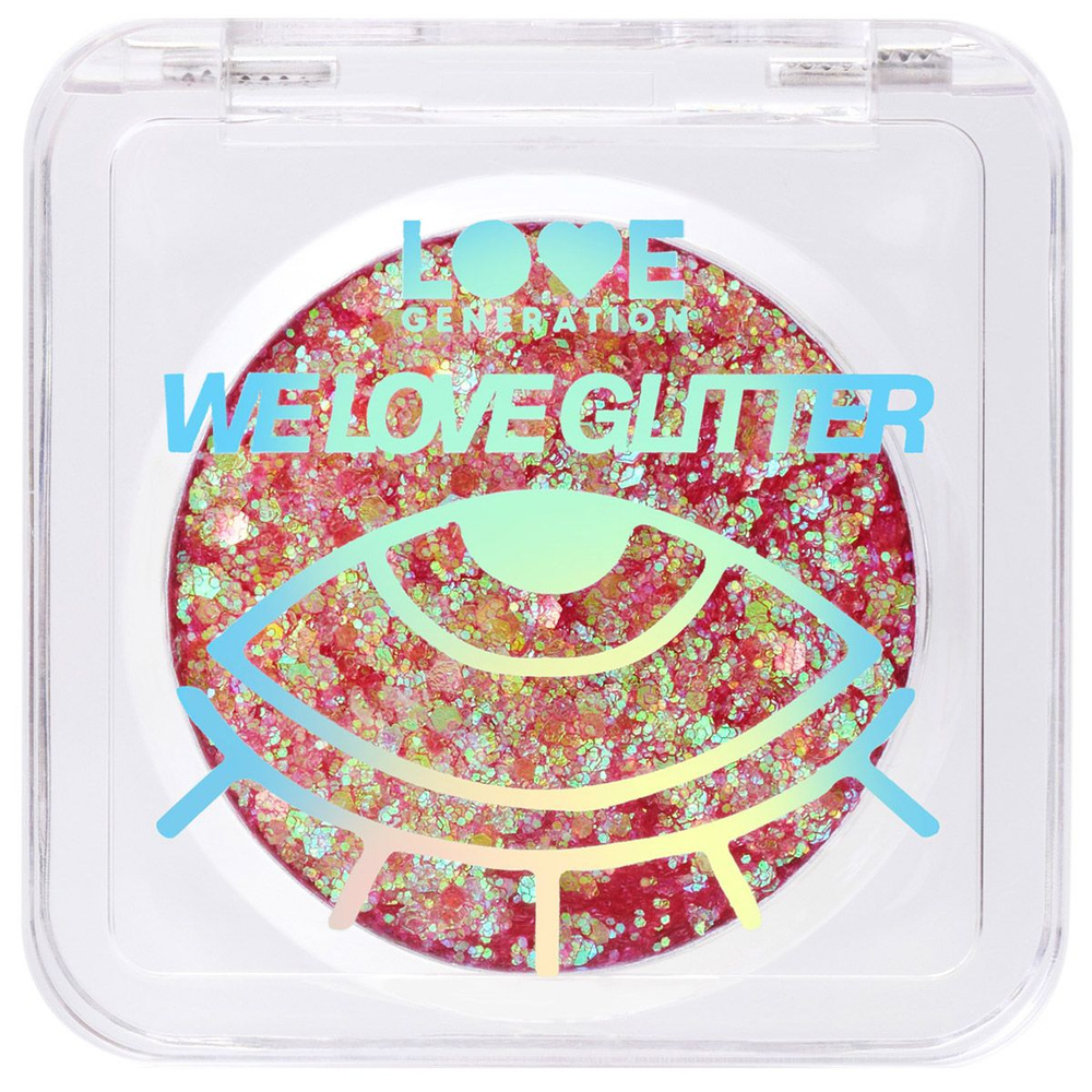 Love Generation Глиттер для лица We Love Glitter, тон 01 красно-фиолетовый  #1