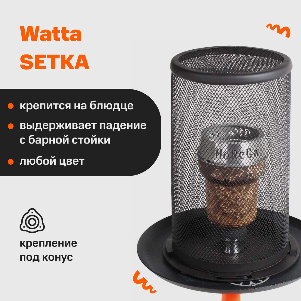 Защитная сетка для кальяна с конусным креплением на блюдце Watta SETKA Черная // WAT50003  #1