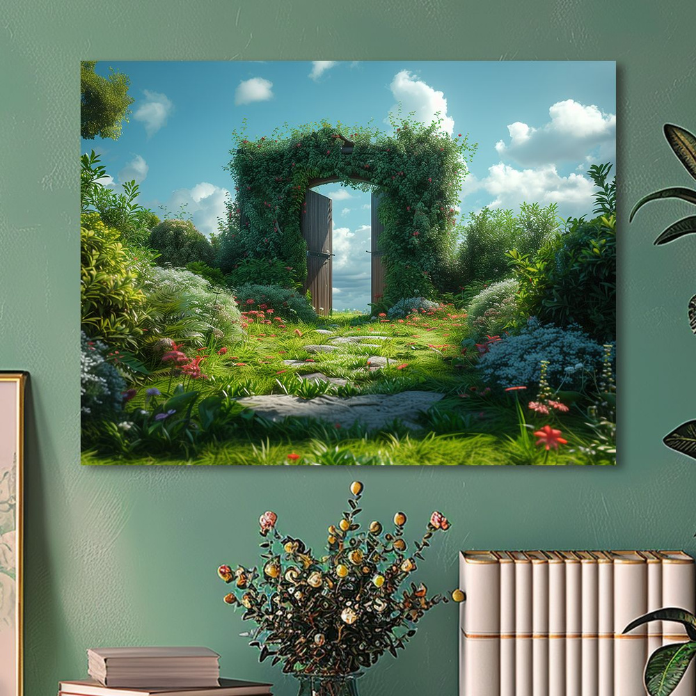 ДоброДаров Картина "Ворота в цветах", 48  х 38 см #1
