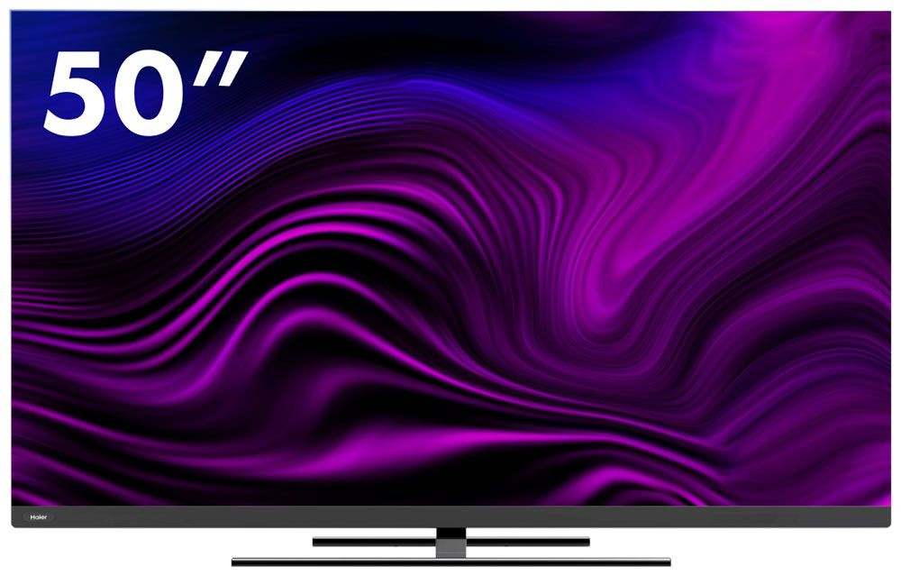 Haier Телевизор 50 Smart TV AX Pro 50" 4K UHD, серебристый, черный #1