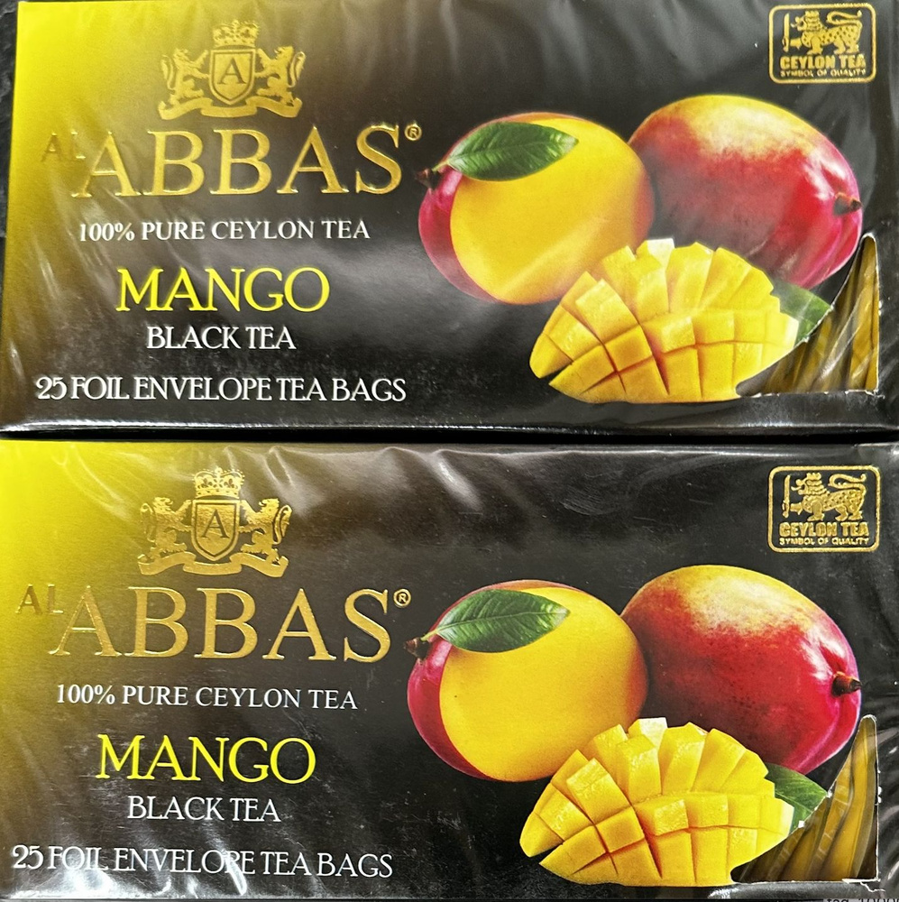 Чай черный Аббас с манго 25 пакетов 2 штуки #1