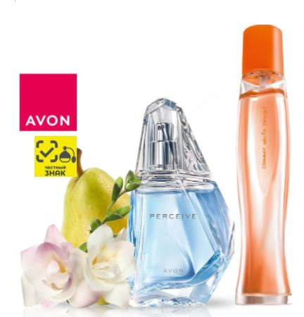 AVON PERCEIVE Парфюмерная вода для женщин (50 мл) + Summer White Sunset Туалетная вода для женщин (50 #1