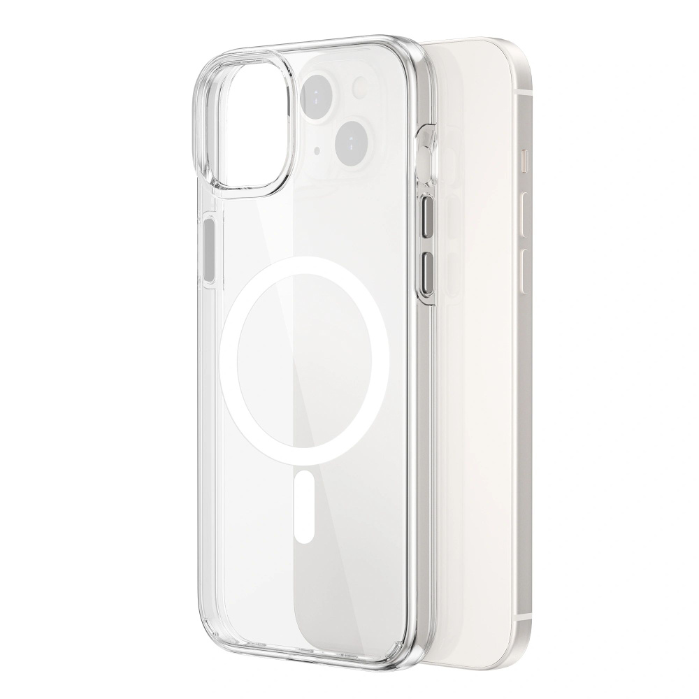 Чехол-накладка WIWU Non-Yellow Transparent Magsafe Phone Case for Apple iPhone 15 Plus Прозрачный  #1