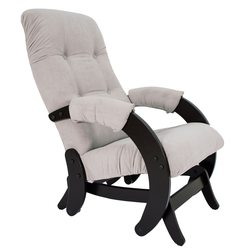 Кресло-маятник Мебелик Модель 68 ткань ультра смок, каркас венге  #1