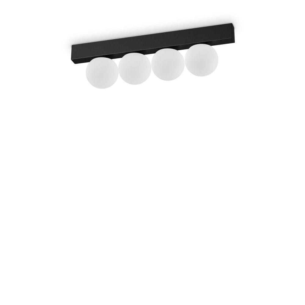 Светильник потолочный ideal lux Ping Pong pl4 11Вт 1000Лм 3000К LED 230В IP20 Черный/Матовый Металл/Акрил #1