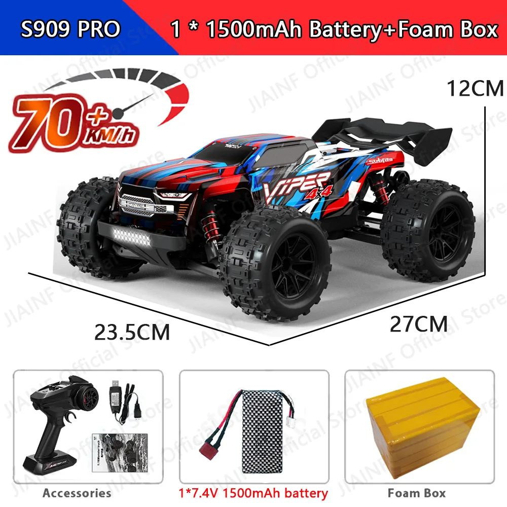 WLToys S909PRO S910PRO S909 S910 1:16 70 км/ч полноприводный Радиоуправляемый автомобиль с дистанционным #1