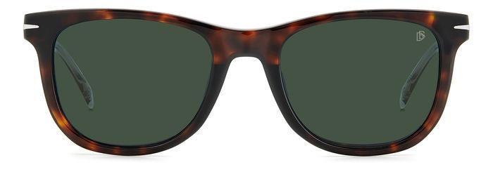 Мужские и женские солнцезащитные очки David Beckham DB 1113/S 086 QT, цвет: коричневый, цвет линзы: зеленый, #1