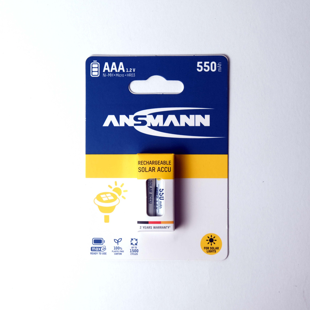 ANSMANN Аккумуляторная батарейка AAA, 1,2 В, 550 мАч, 2 шт #1