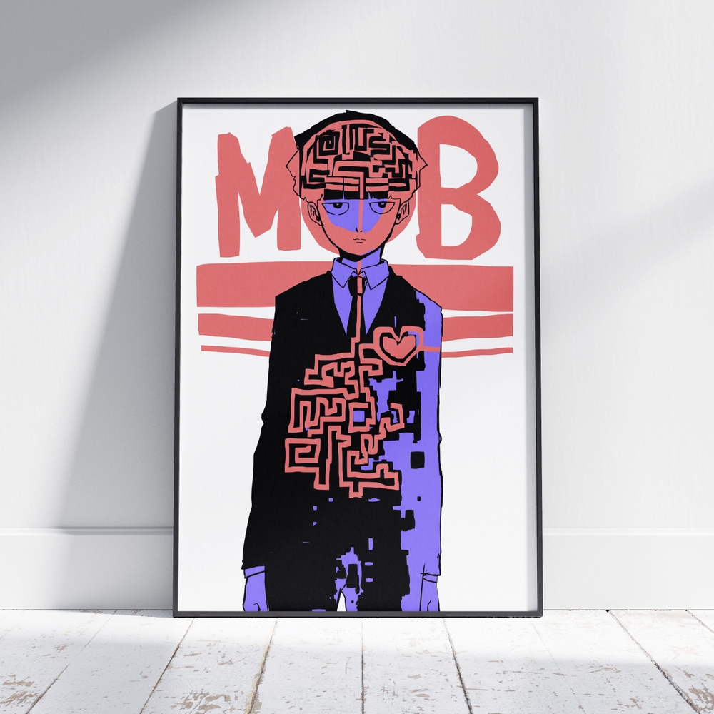Плакат на стену для интерьера Моб Психо 100 (MP100 - Шигео Кагеяма 7) - Постер по аниме формата А4 (21x30 #1