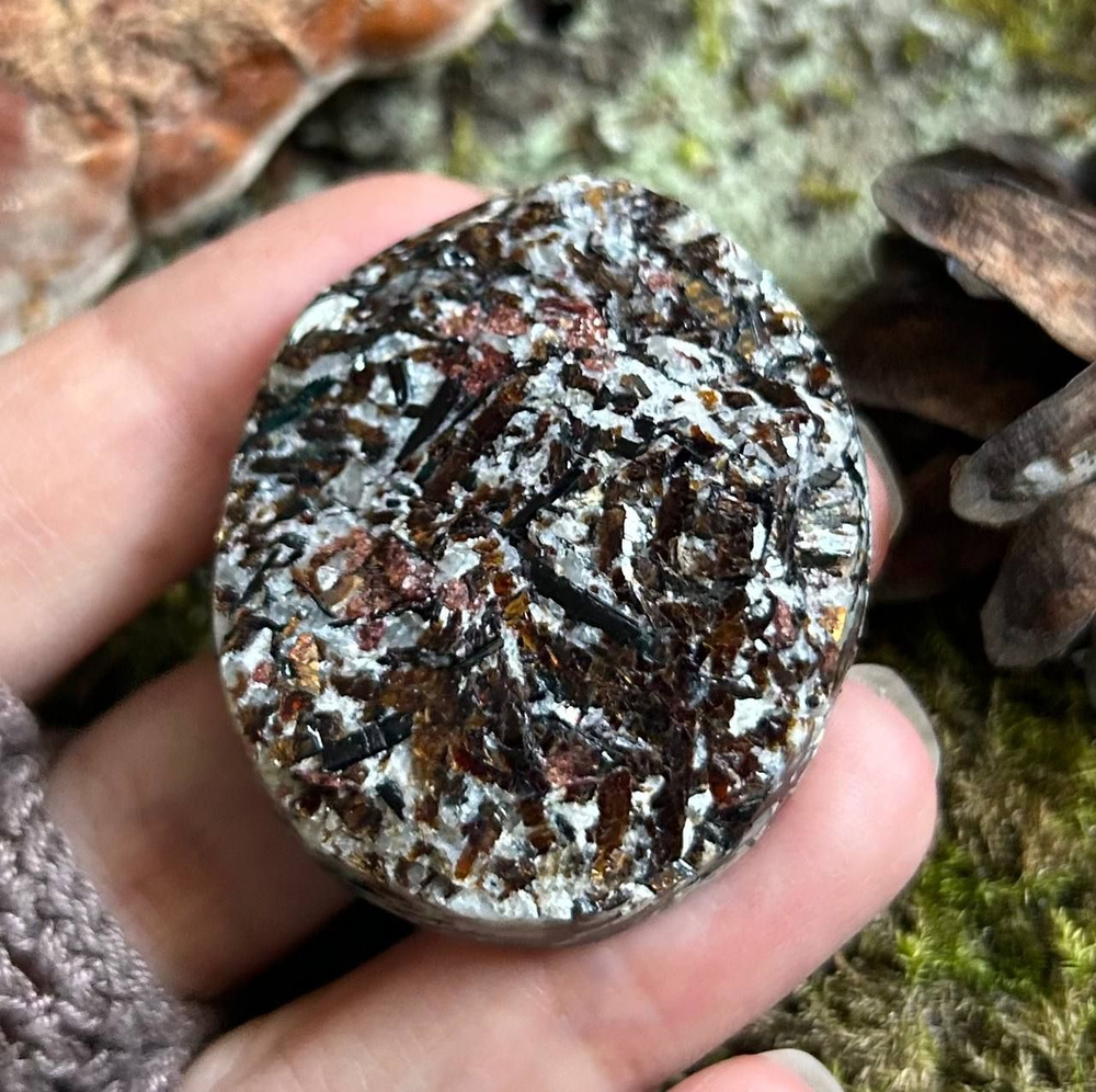 Астрофилит срез Россия натуральный камень mineral #1