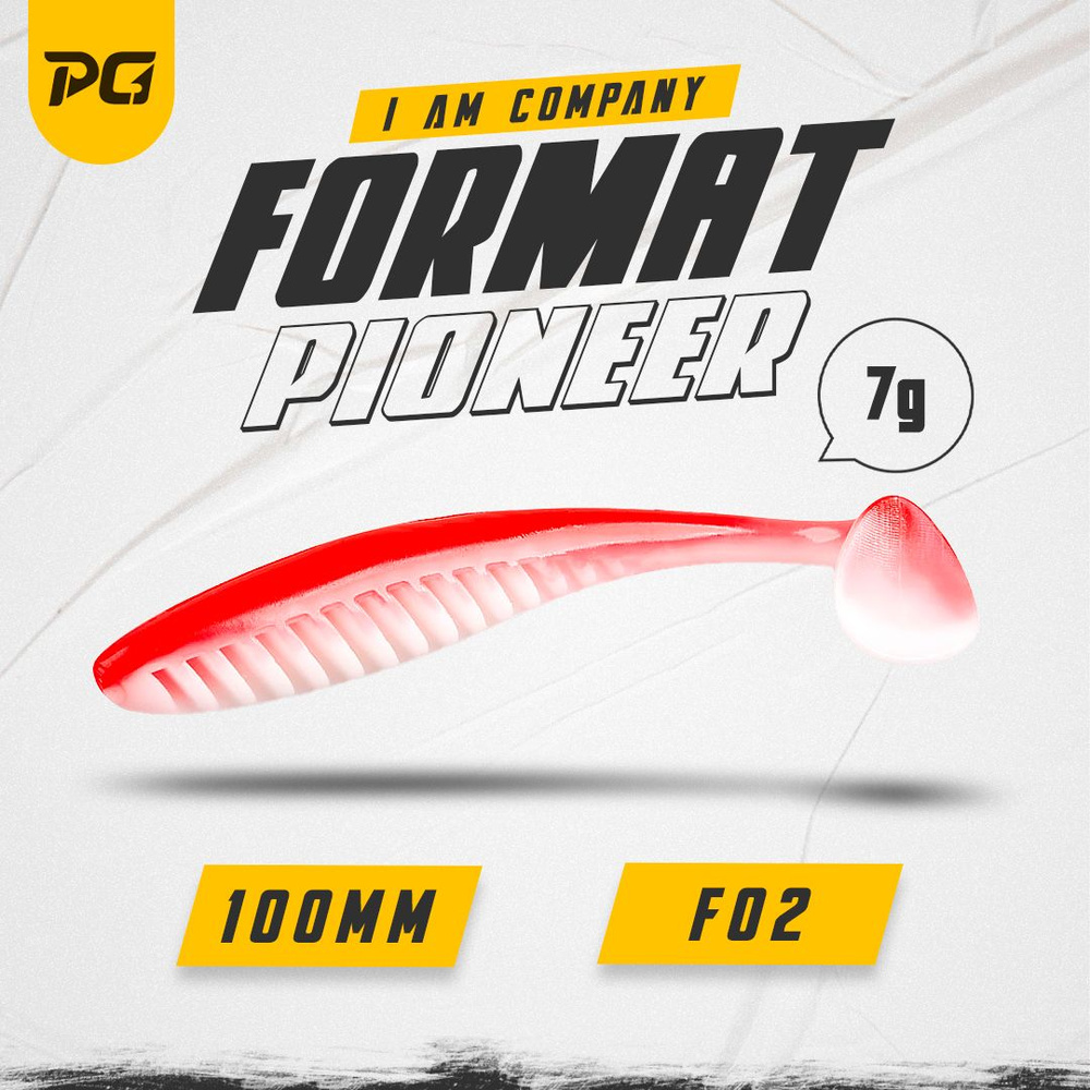 Силиконовая приманка FORMAT PIONEER 100mm (5шт.) цвет F02 #1