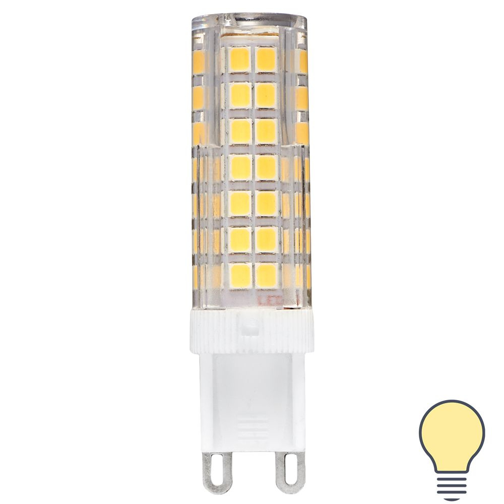 Лампа светодиодная Volpe JCD G9 220-240 В 7 Вт кукуруза прозрачная 600 лм теплый белый свет  #1