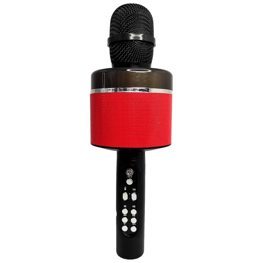 Беспроводной ручной микрофон S088 с шумоподавлением черно-красный  #1