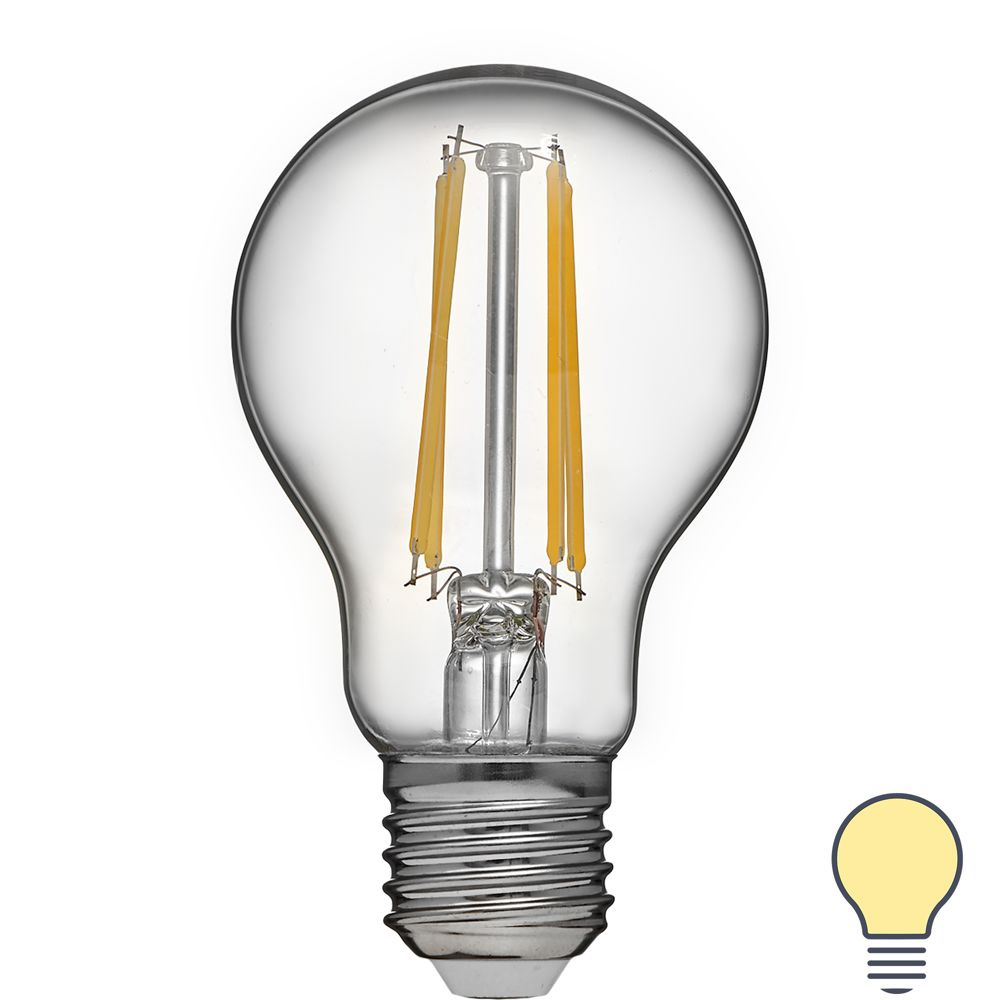 Лампа светодиодная Volpe LEDF E27 220-240 В 9 Вт груша прозрачная 1000 лм теплый белый свет  #1