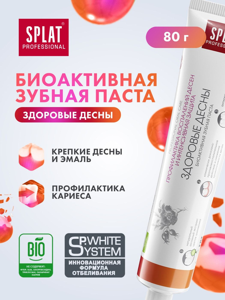 Зубная паста Splat Professional Здоровые десны 80г. Набор из 2 штук  #1