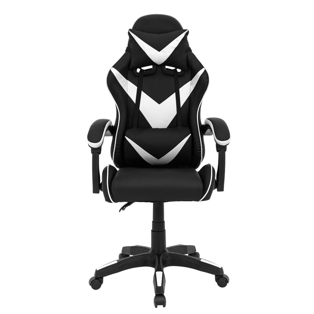 CyberZone Игровое компьютерное кресло, бело-черный базовый1  #1
