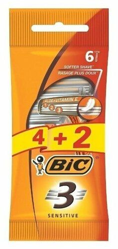 BIC 3 sensitive (6) одноразовые станки 1 пачка #1