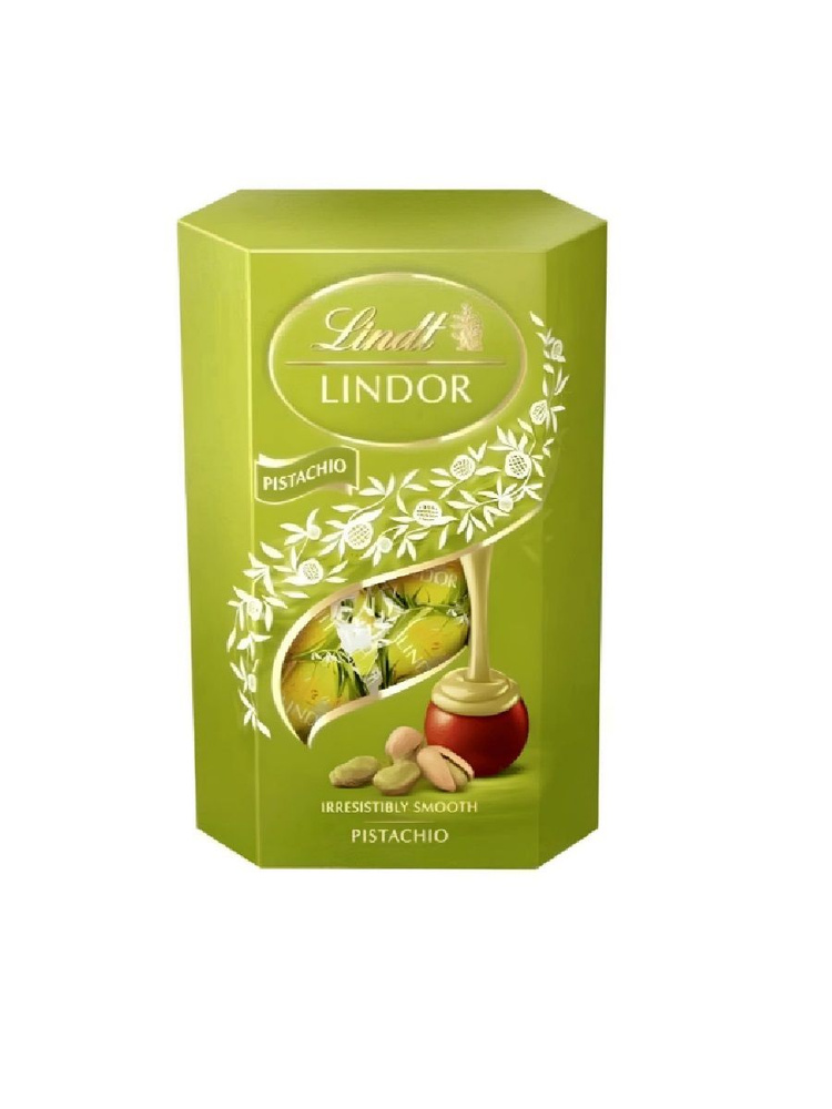 Конфеты шоколадные Lindt Lindor из молочного шоколада с фисташковой начинкой, 200 г  #1