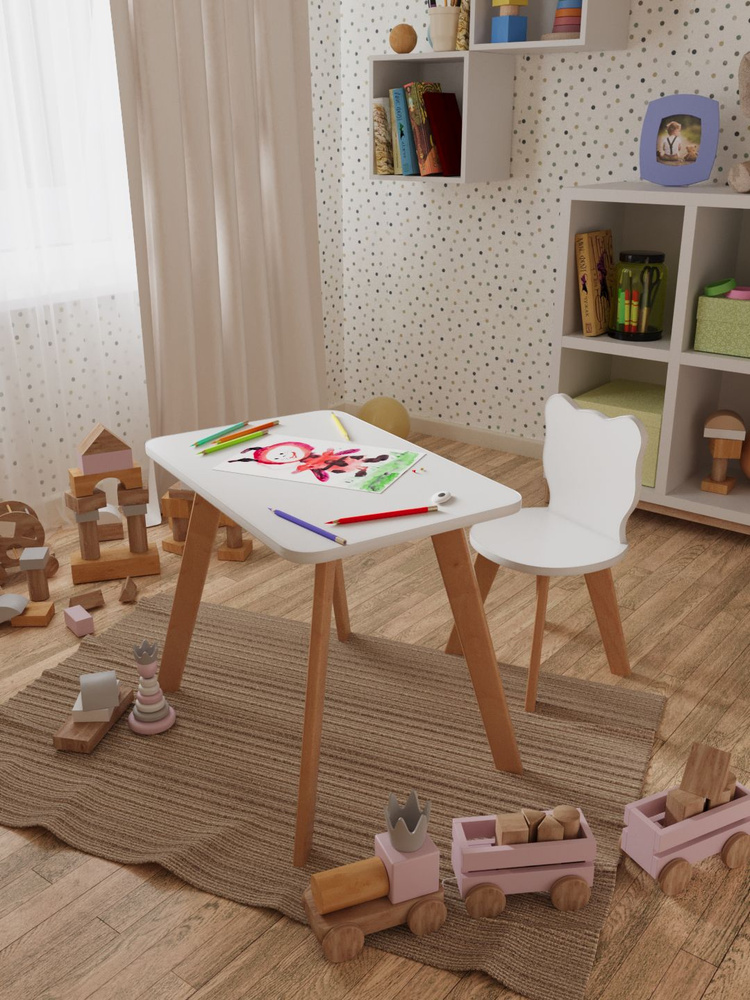 Sitstep Комплект детский стол + стул,60х40х50см #1