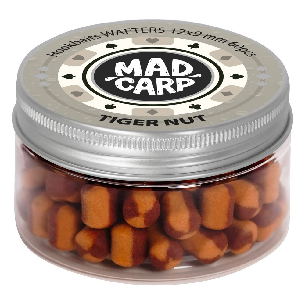 Бойлы нейтральной плавучести 12 х 9 мм Тигровый Орех Mad Carp (Мэд Карп) - Hookbaits Wafters Tiger Nut #1