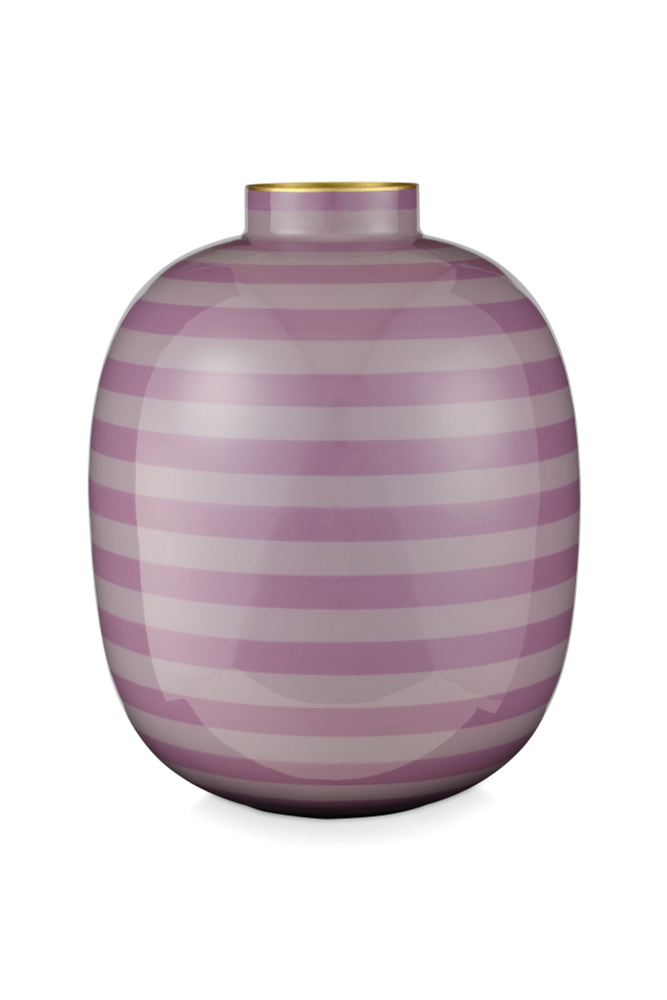 Ваза Metal Stripes Lilac, 32 см #1