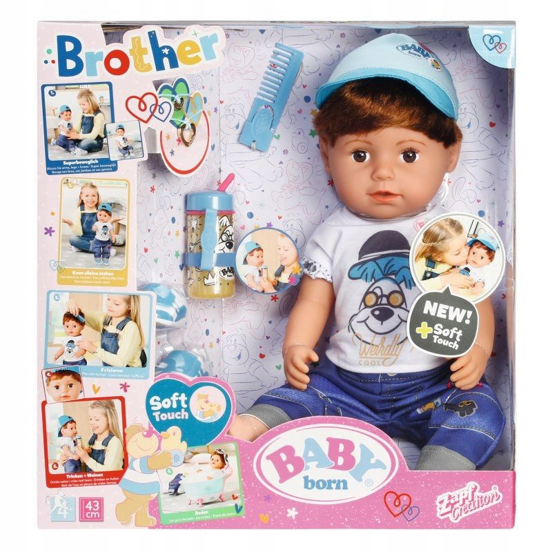 Кукла Baby Born Brother Нежные объятия Стильный Братик с аксессуарами  #1