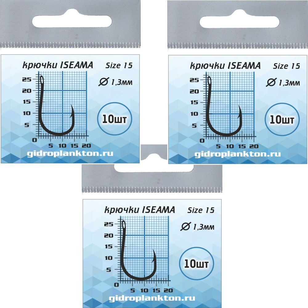 Крючки на толстолобика Iseama №15, 30 шт. в упаковке #1