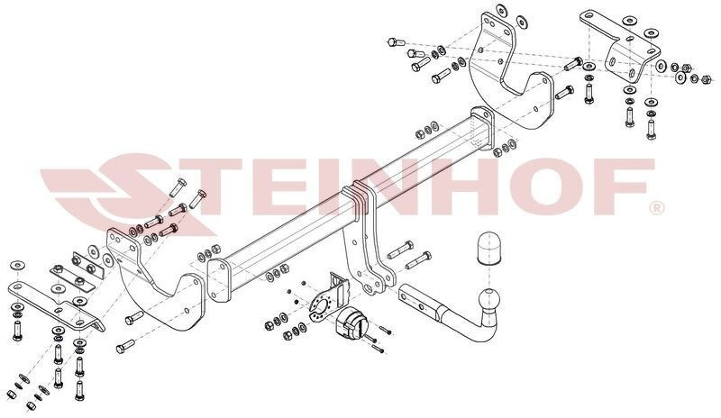 Фаркоп на Nissan X-Trail T32 2014-2017, 2017-2022, Renault Koleos 2016-2020 (паспорт и сертификат в комплекте)(без #1