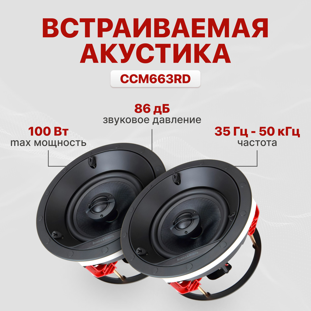 Bowers&Wilkins Встраиваемая акустика CCM663RD, черный #1