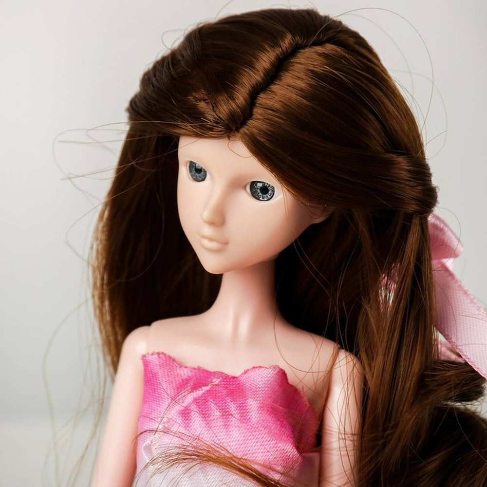 Волосы для кукол - Волнистые с хвостиком, размер маленький, цвет 6, 1 шт  #1