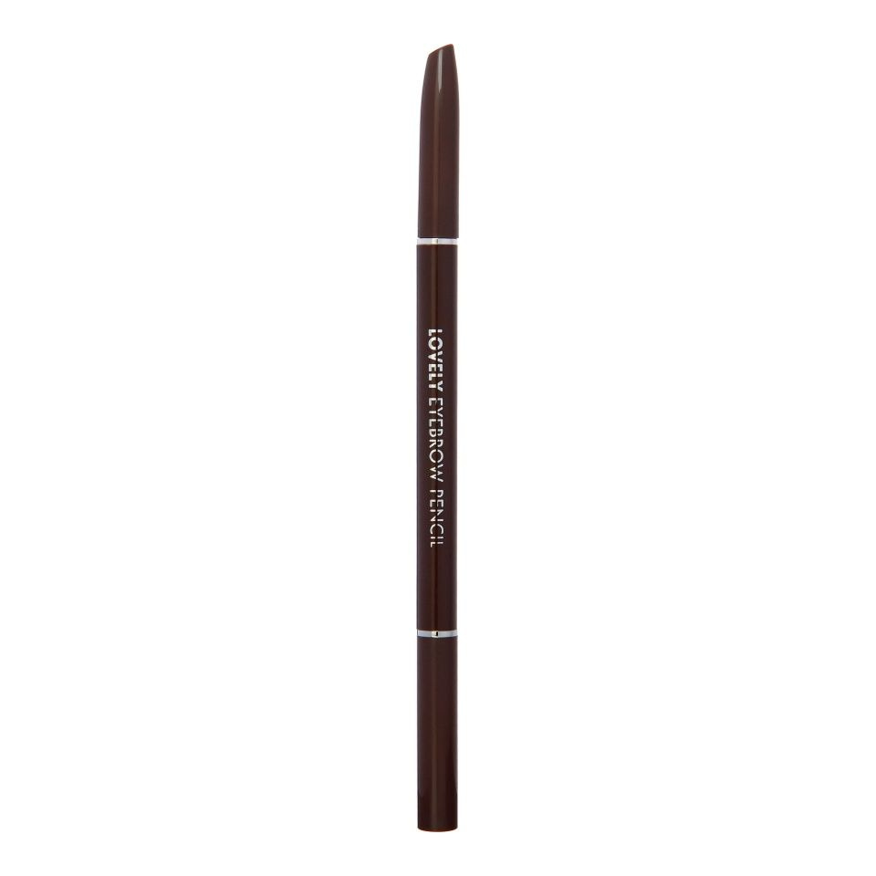 TONYMOLY LOVELY EYEBROW PENCIL 5-5 BLACK BROWN Карандаш для бровей 0.1г #1