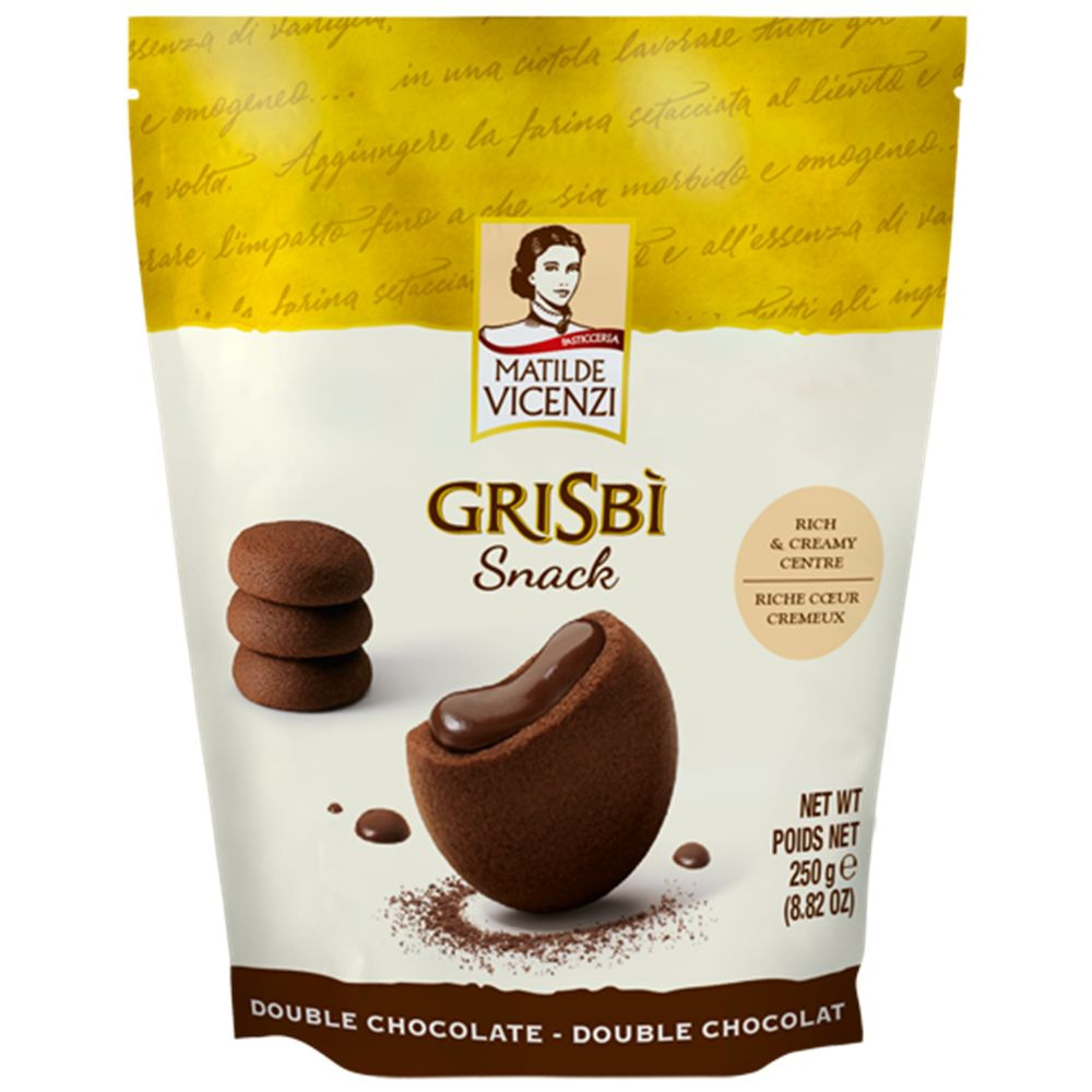 Печенье GRISBI с начинкой из шоколадного крема 250г #1
