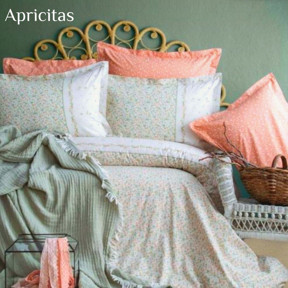 Apricitas Home Комплект постельного белья с Муслиновым покрывалом, Евро, Хлопок, наволочки 50х70, Турция #1