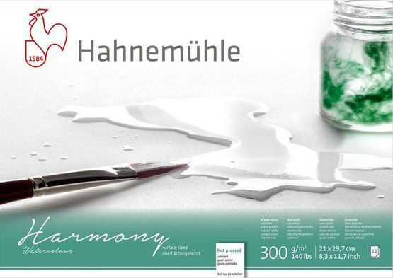 Альбом-склейка для акварели Hahnemuhle Harmony , плотность 300 г/м2, А4, целлюлоза 100%, 12 л, гладкая #1